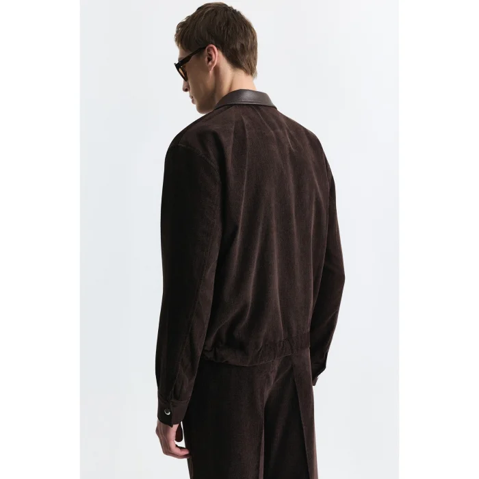 Relax Fit Contrast Collar Jacket - 4