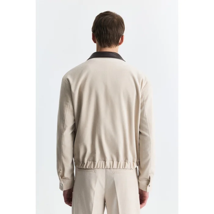 Relax Fit Contrast Collar Jacket - 3