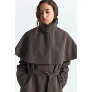 Cape Long Trench Coat - 6