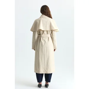 Cape Long Trench Coat - 3