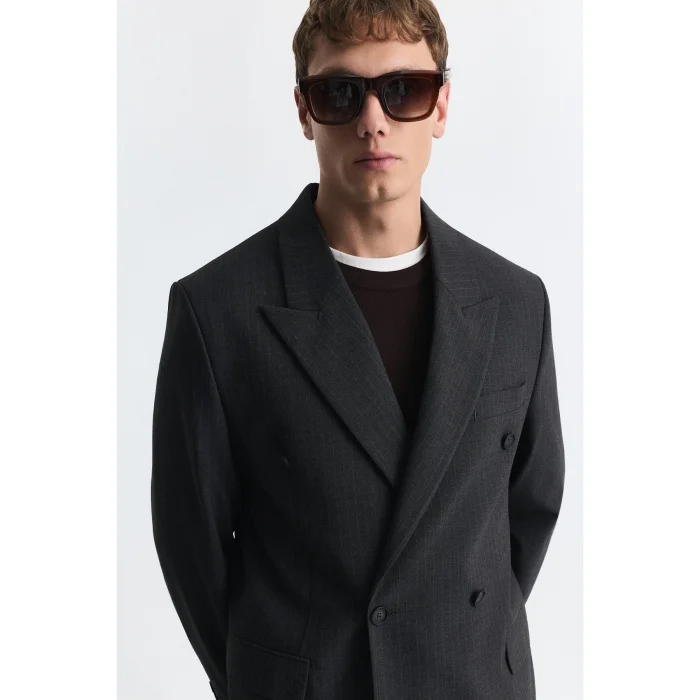 Relaxed Fit Striped Men's Suit - 4