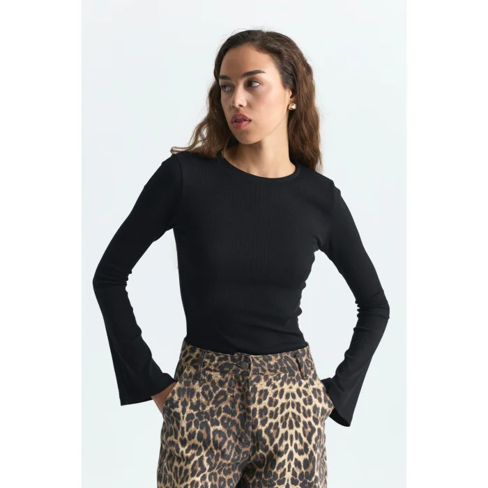 Batwing Sleeve Basic T-shirt - 2