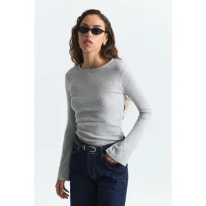 Batwing Sleeve Basic T-shirt - 1