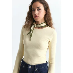 Basic Flare Sleeve Yellow Top - 5