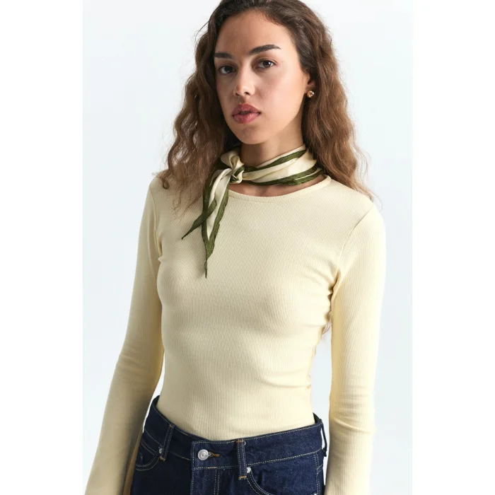 Basic Flare Sleeve Yellow Top - 5