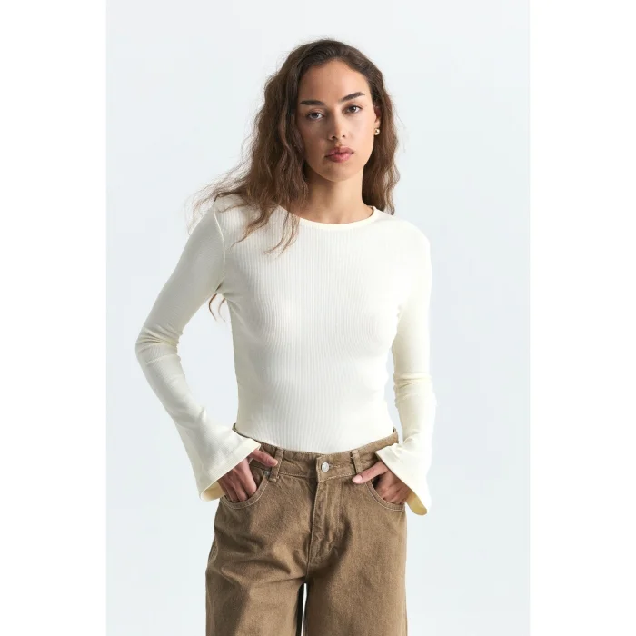 Batwing Sleeve Basic T-shirt - 2