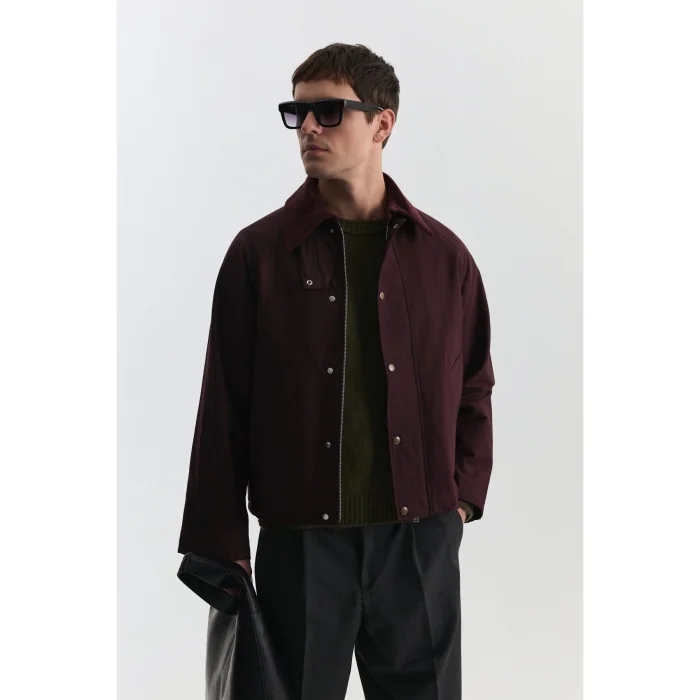 Contrast Collar Jacket - 3