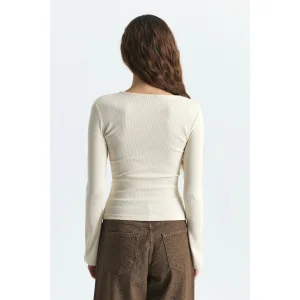 Batwing Sleeve Basic Blouse - 4