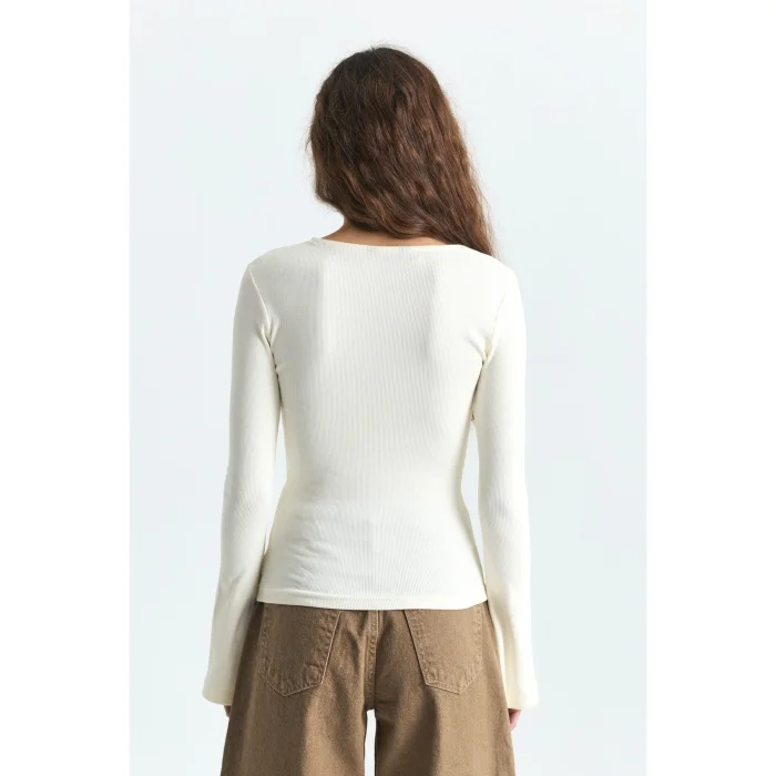 Batwing Sleeve Basic T-shirt - 4