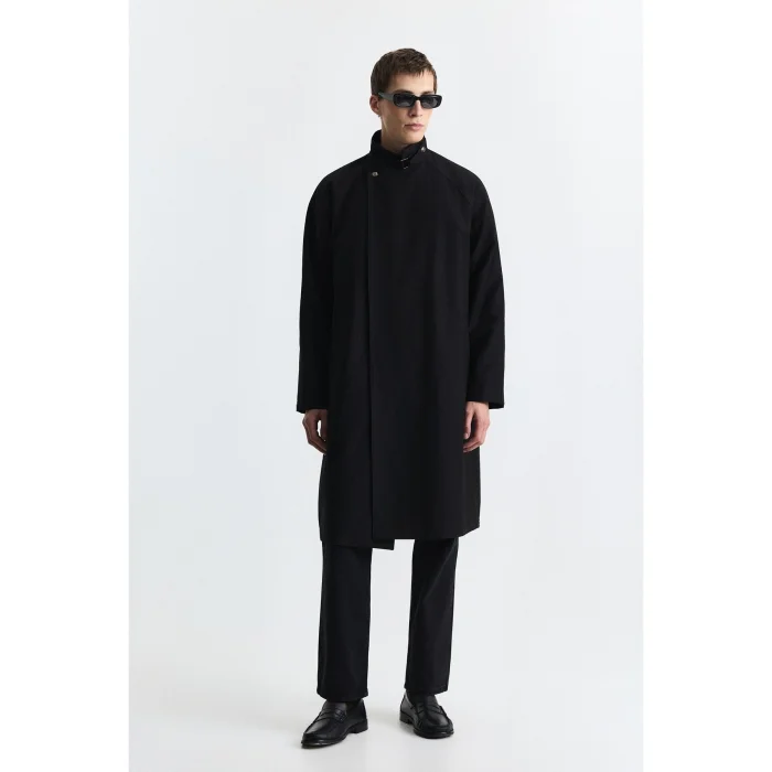 Loose Fit Cotton Trench Coat - 6