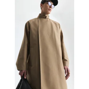 Cotton Loose Fit Trench Coat - 4