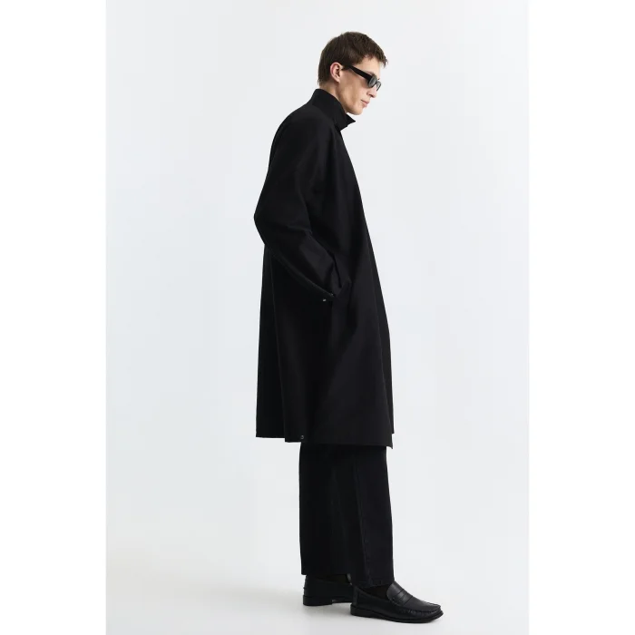 Loose Fit Cotton Trench Coat - 3
