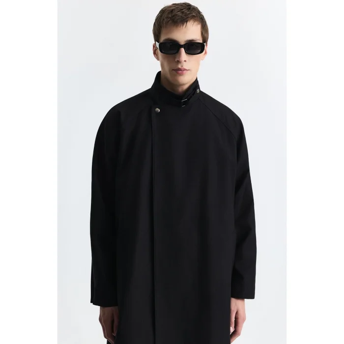 Loose Fit Cotton Trench Coat - 4