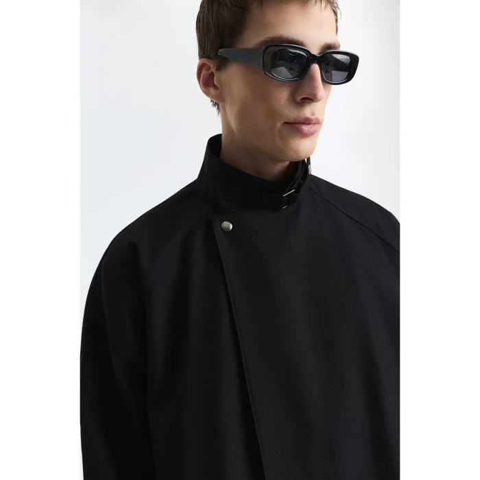 Loose Fit Cotton Trench Coat - 5