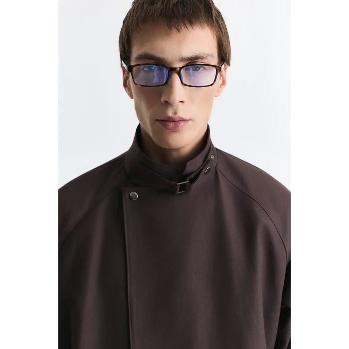 Cotton Loose Fit Trench Coat - 4