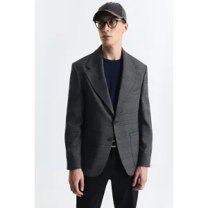 Plaid Relax Fit Blazer Jacket - 1