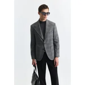 Plaid Relax Fit Blazer Jacket - 1