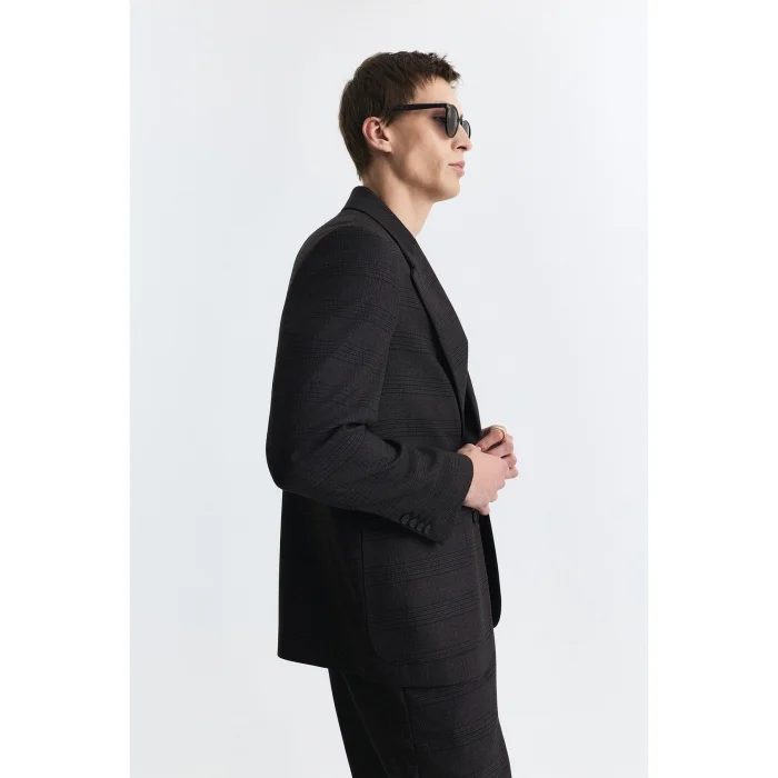 Plaid Relax Fit Blazer Jacket - 3