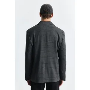 Plaid Relax Fit Blazer Jacket - 2
