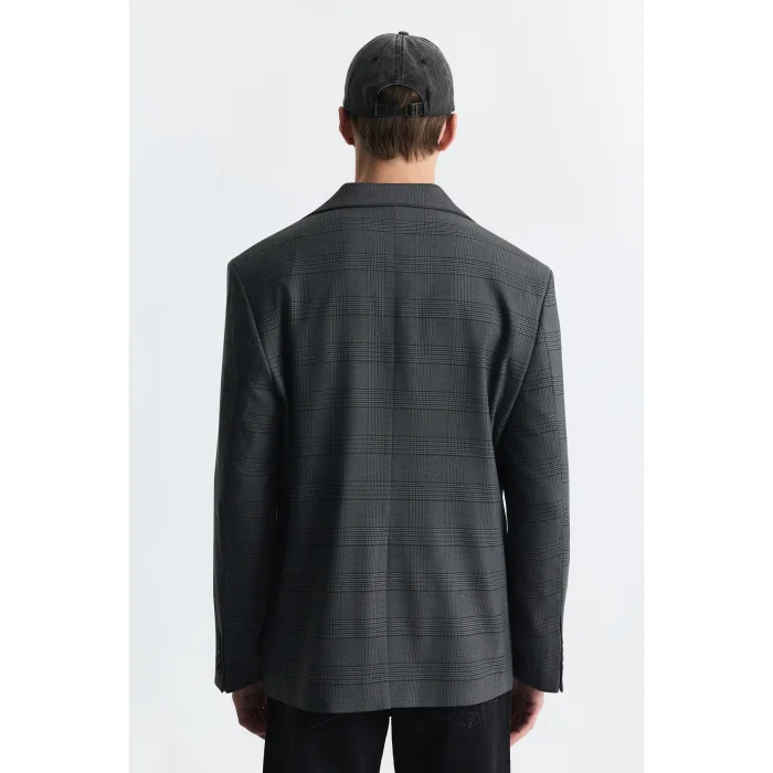 Plaid Relax Fit Blazer Jacket - 2