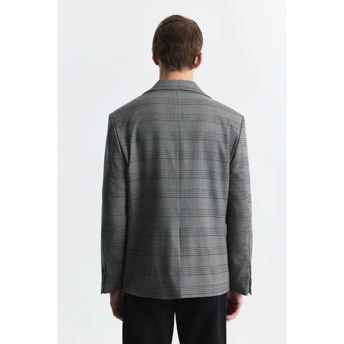 Plaid Relax Fit Blazer Jacket - 2