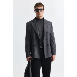 Checked Relax Fit Blazer Jacket - 2