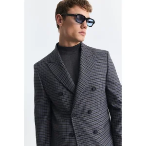 Checked Relax Fit Blazer Jacket - 4