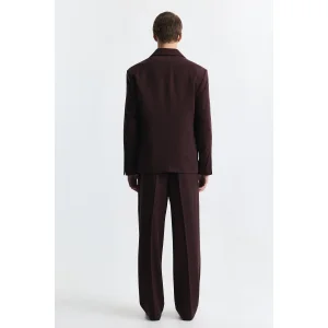 Lyocell Blend Relax Fit Double-Breasted Suit Jacket - 2
