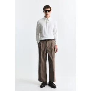 Regular Fit Ecru Polo Neck T-shirt - 1