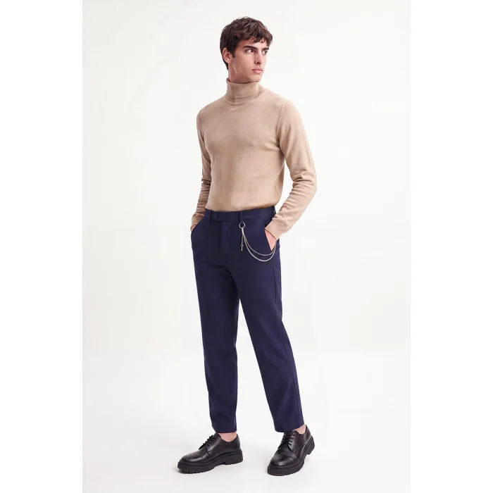 Slim Fit Aksesuar Detaylı Pantolon - 3
