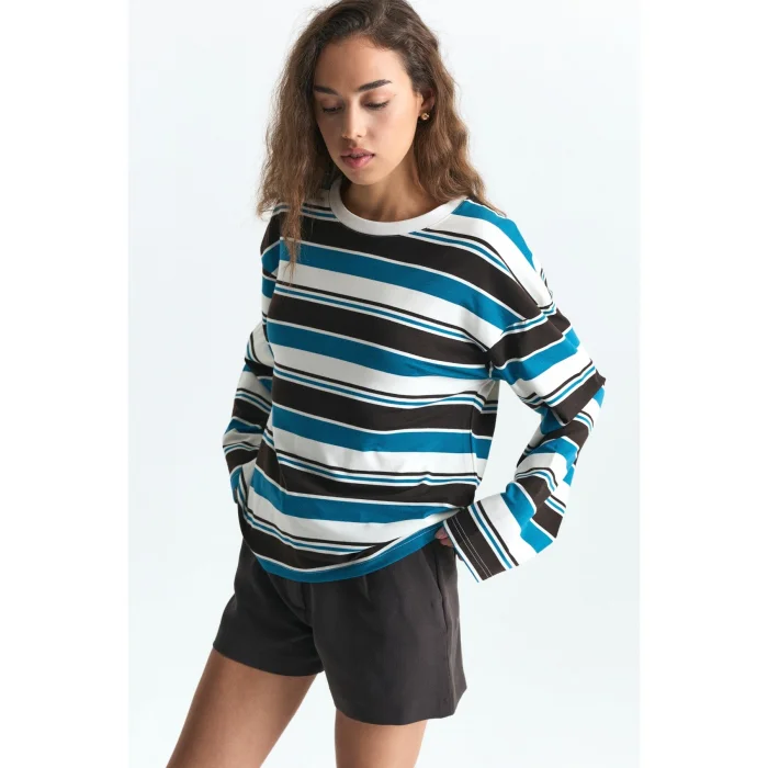 Striped Long Sleeve T-shirt - 2