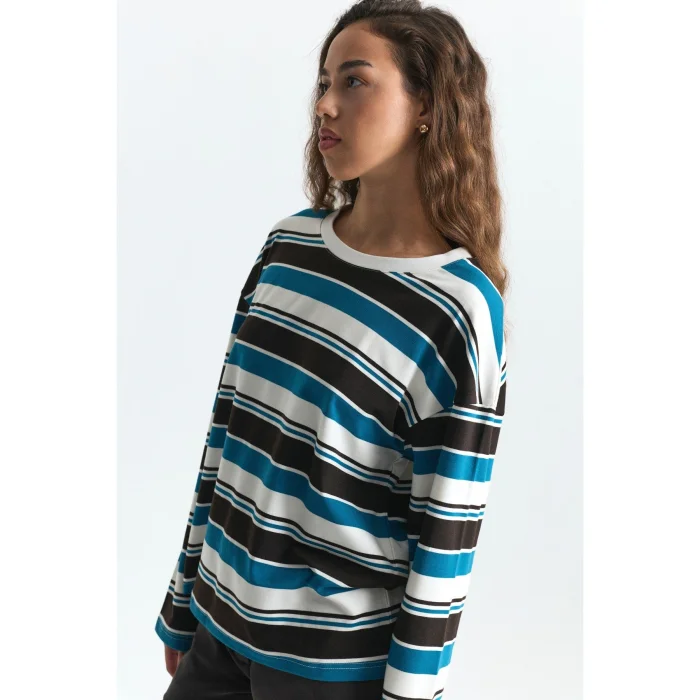 Long Sleeve Striped T-shirt - 4