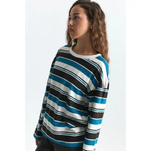 Long Sleeve Striped T-shirt - 5