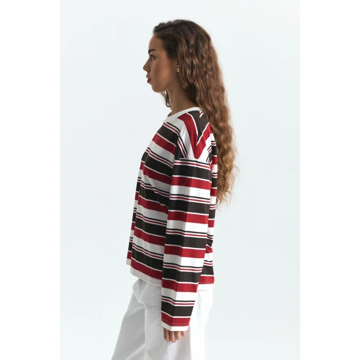Striped Long Sleeve T-shirt - 4