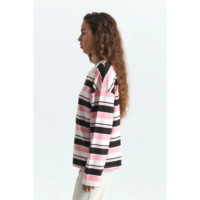 Striped Long Sleeved T-shirt - 4