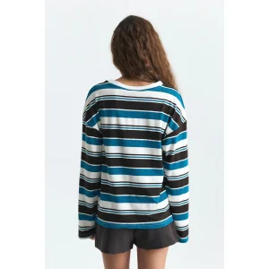 Striped Long Sleeve T-shirt - 4