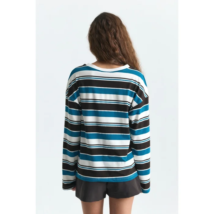 Striped Long Sleeve T-shirt - 4