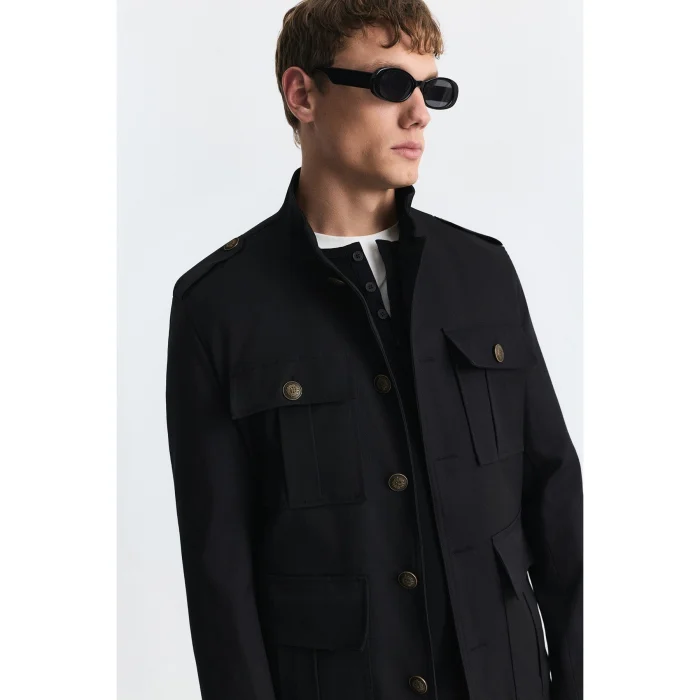 Wool Blend Relax Fit Jacket - 4