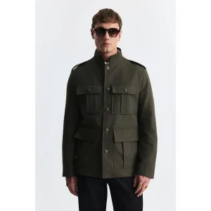 Wool Blend Relax Fit Jacket - 1