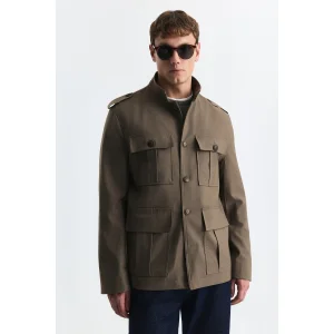 Wool Blend Relaxed Fit Mink Jacket - 1