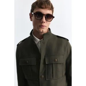 Wool Blend Relax Fit Jacket - 4