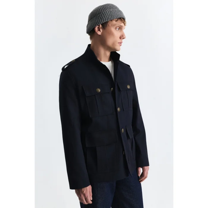 Wool Blend Relax Fit Jacket - 3