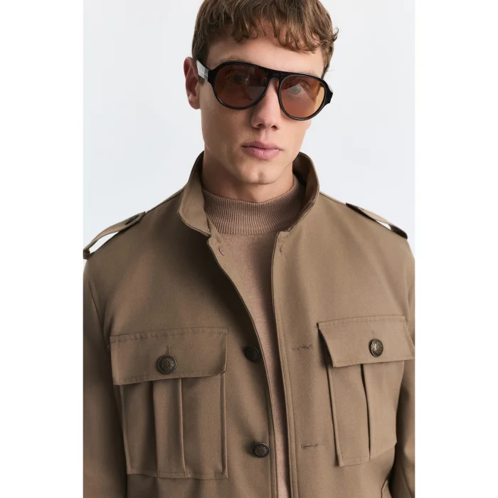 Wool Blend Relax Fit Jacket - 4