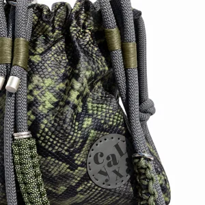 Nodo Wasabi Snake Pattern Leather Shoulder Bag - 4