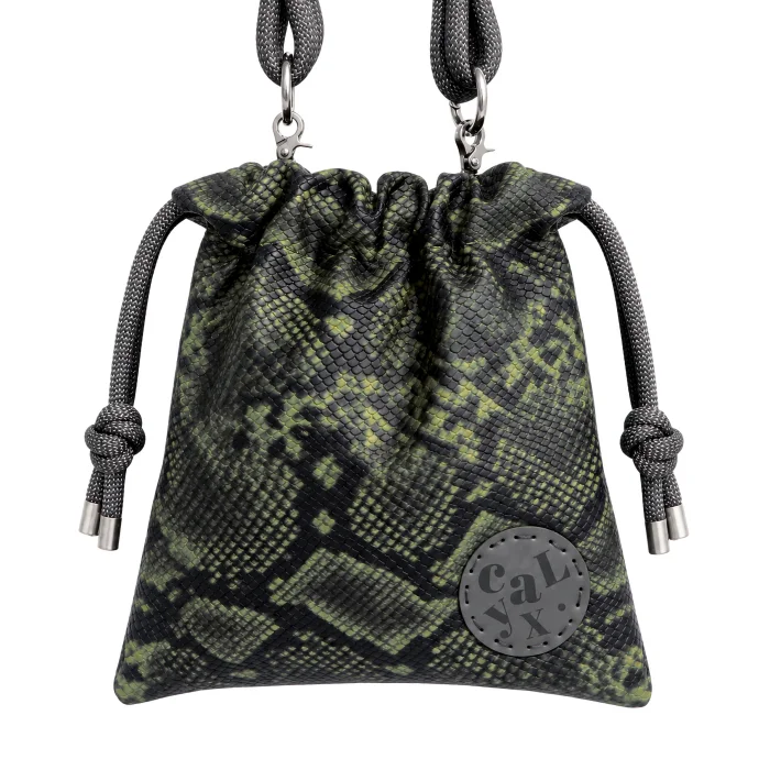 Nodo Wasabi Snake Pattern Leather Shoulder Bag - 3