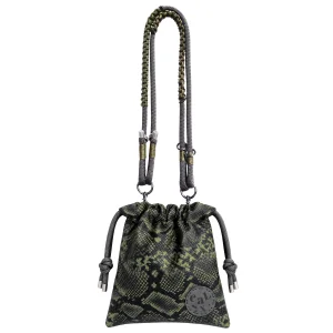 Nodo Wasabi Snake Pattern Leather Shoulder Bag - 2