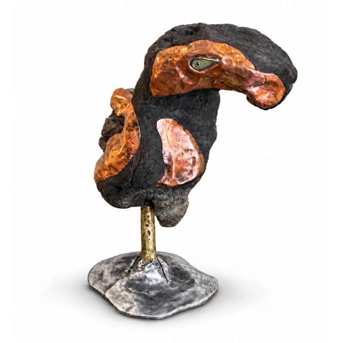 Sovereign Copper and Wood Sculpture - 2