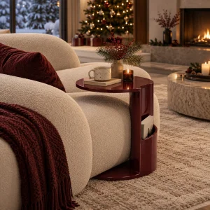 Merry Burgundy C Side Table - 3