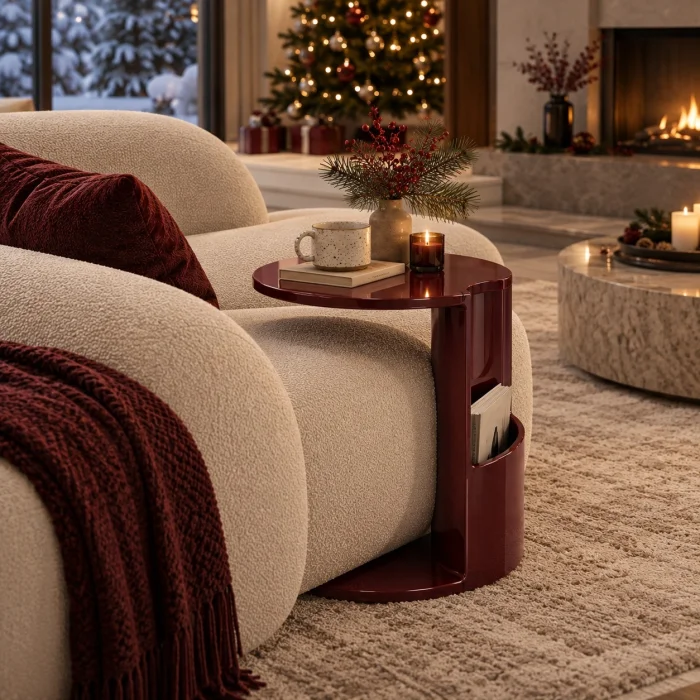 Merry Burgundy C Side Table - 3