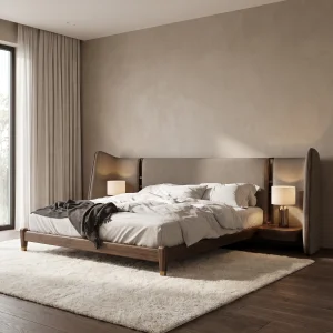 Alvera Walnut Bed Frame - 2